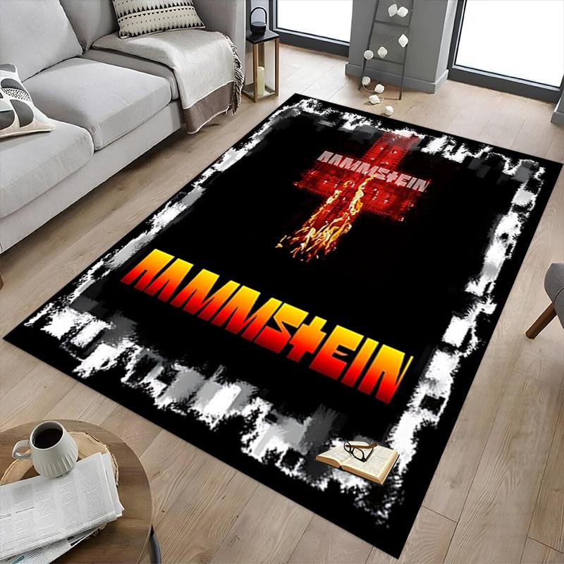 1pc Rammstein Heavy Metal Carpet for Playroom Bedroom Living Room Sofa Home Decor,kids Game Area Rug Non-slip Floor Mat Y730165