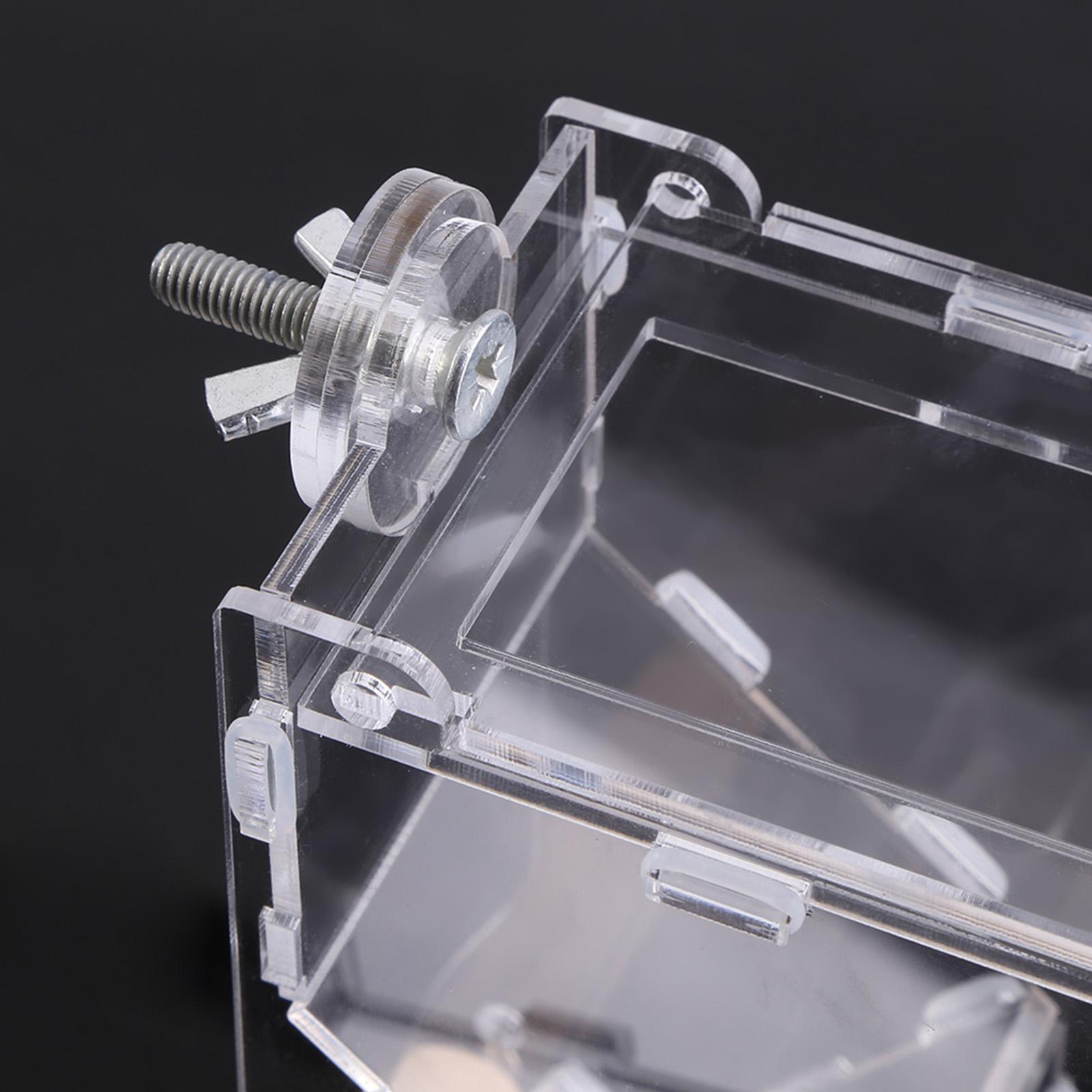 

1Pc New Fashionable Acrylic Pet Birds Seeds Food Feeder Cage Toy Transparent