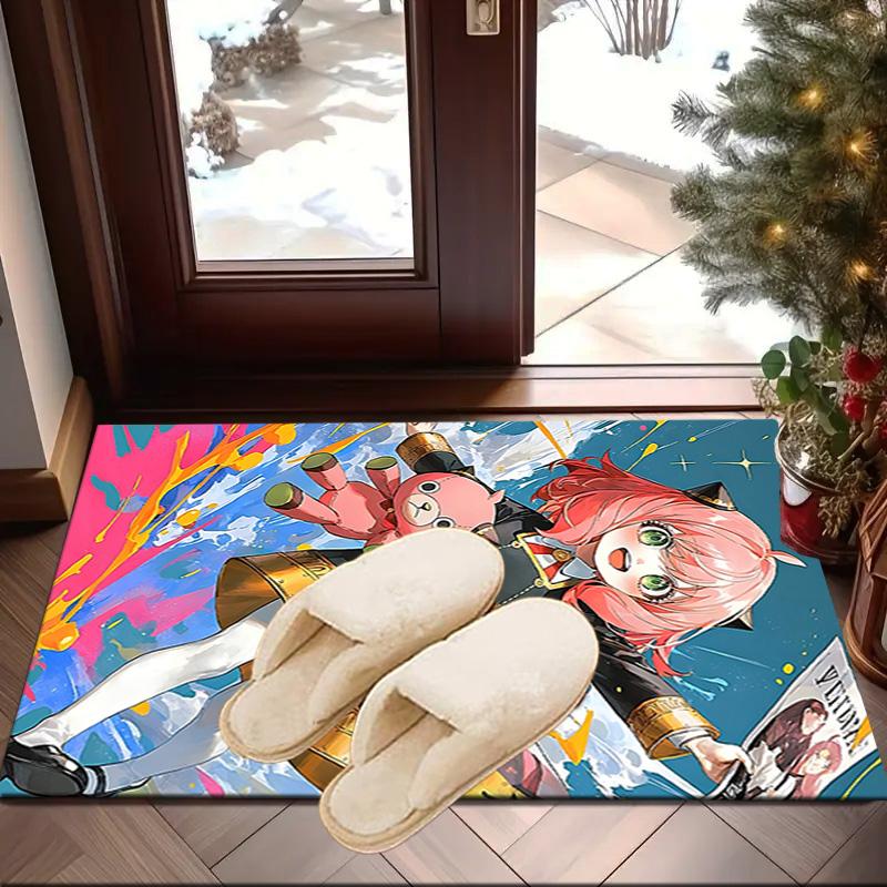 Cute anime spy Famliy Carpet, Chair Rug,Rug for Office Bedroom living rooms, Doormat decor Fan Gift Christmas Gift