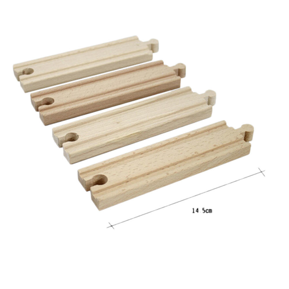 Wooden Train Straight Track Railway Accessorie Compatible All Major BrandsHFJKMF