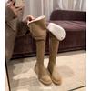 Lamb Wool Over the Knee Boots Women's Autumn and Winter Thick-soled Boots Thickened Velvet Cotton Boots Warm Snow Boots