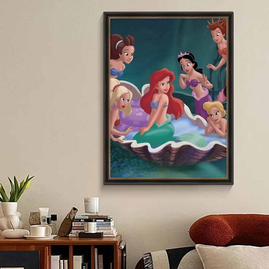 5D Diy Diamond Painting The Mermaid on The Shell Full Drill Rhinestones Mosaic Embroidery Handmade Products Home Decor Gift