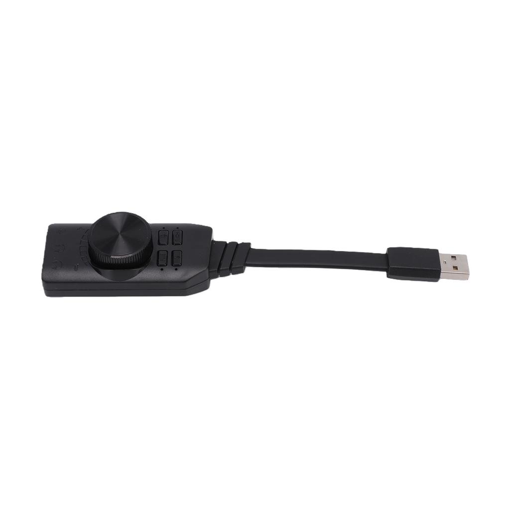 USB Sound Card 7.1 Surround Sound Adapter External Stereo Audio Jack Converter with Volume Control Mic Mute for PC