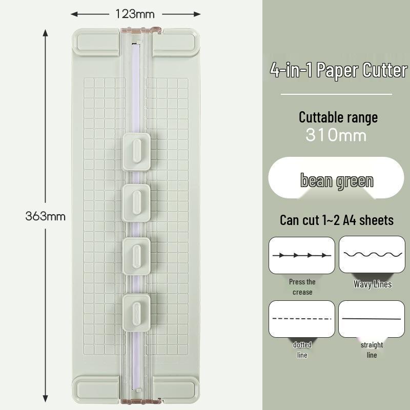 4-in-1 A4 Paper Trimmer: Portable, Multi-functional Cutter for Students & Offices