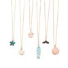 Multi-Layer Necklace Summer Cartoon Fresh Shell Pearl Jewelry Starfish Pendant Fish Bone Necklace