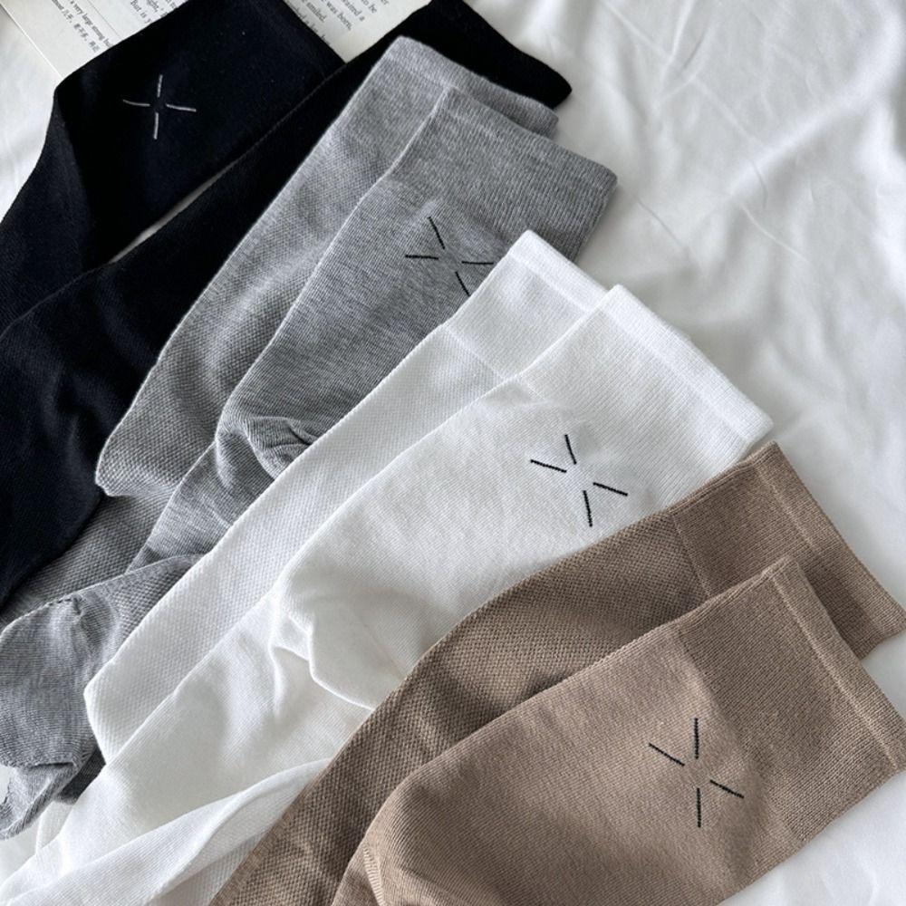 JK Mid Calf Stockings Breathable Split Toe Tube Socks Simple Calf Long Socks  Summer