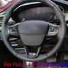 2 Stück/Set Auto-Lenkrad-Pailletten Passend für Focus 4 MK4 2019-2025 Fiesta MK8 2017-2025 Kohlefaser-Dekorationszubehör