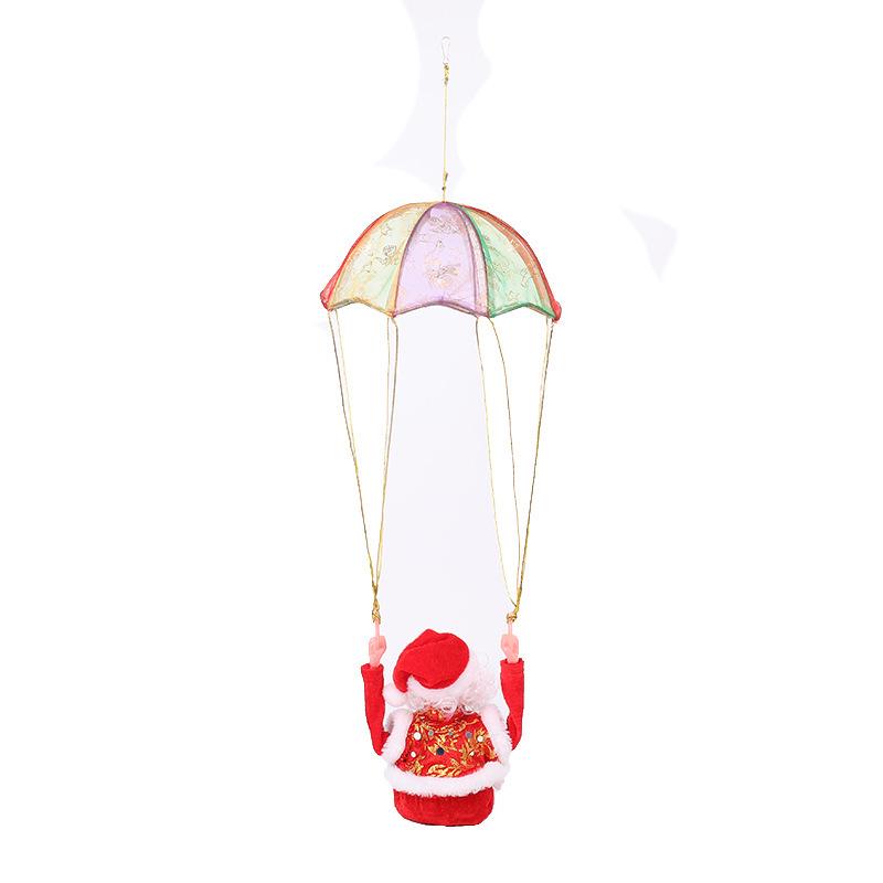 Electric Santa Claus Somersault Parachute Ornament with Music