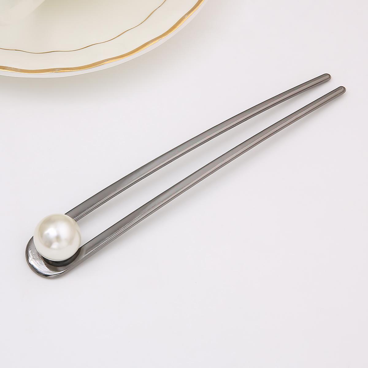 

1 шт./пакет, жемчужный сплав, металлическая заколка для волос для женщин, модные украшения для волос «сделай сам», аксессуары чёрный