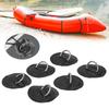 6pcs Inflatable Boat Kayak D  Pad Patch Marine Fixed Buckle with Elastic Bungee Cord(Black )