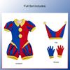 Pomni The Amazing Digital Circus Cosplay Overall Clown Kostüm Halloween Party Erwachsenen Rollenspiel Outfit Hut Handschuhe