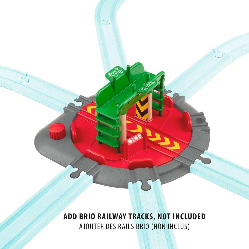 BRIO Turntable with Figures 33476 (Ages 3+) [Toy, Wooden Toy, Train, Rail Set, Scenery Parts, Gift (BirthdayChristmas)]