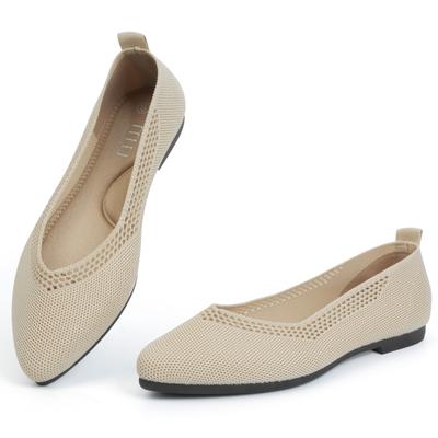 Síťované baleríny pro ženy Nazouvací baleríny Společenské boty Pletené baleríny Boty s plochou špičkou pro ženy Pohodlné elegantní dámské