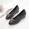 Chaussures plates à fond plat et ouverture peu profonde Doudou nouvelles chaussures décontractées d'automne pour femmes enceintes antidérapantes petites chaussures en cuir