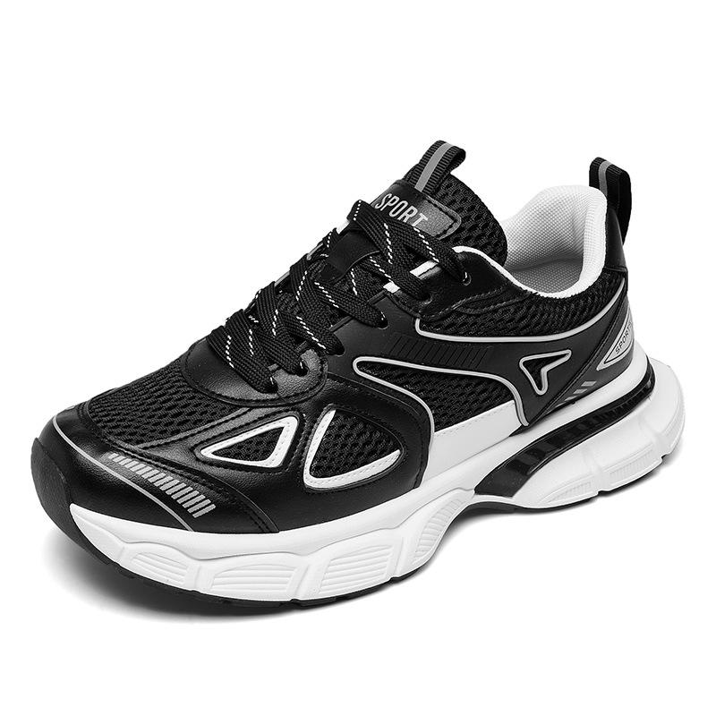 Large Size Men's Shoes Breathable and Versatile Platform Dad Shoes Men's New Mesh Sports Casual Running Shoes