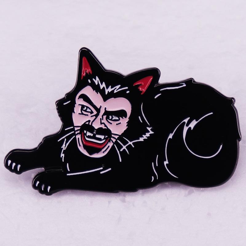 Vampire Cat Face Brooch – Cartoon Film Accessories