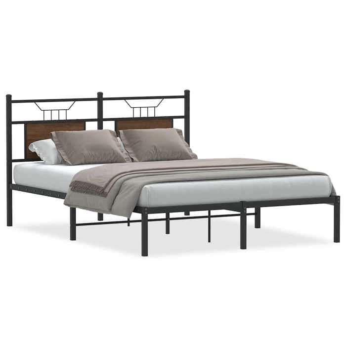 VidaXL Cadre de lit sans matelas chêne marron 140x190 cm 4106841