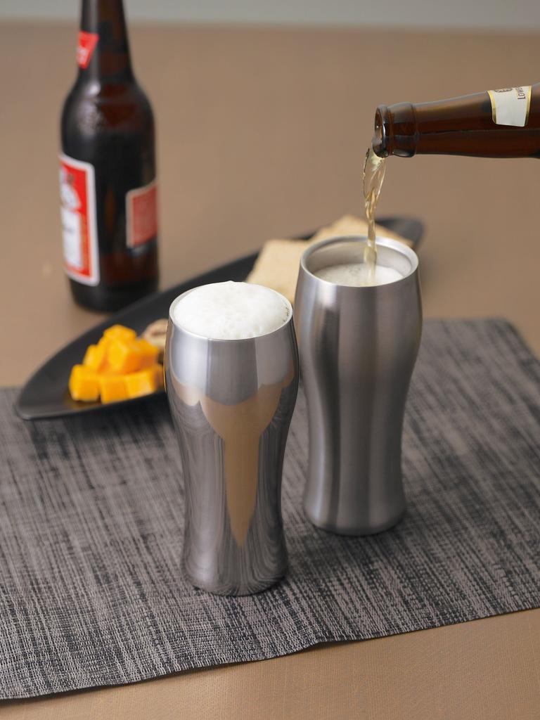 Doshisha Drinking Beer Tumbler, 300ml, Mirror, DSB-300ML