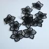 10Pcs Black White Lace Embroidered Flowers Patches Applique Patch Decoration
