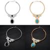 Art Ethnic Inspired Alloy Geometric Pendant Necklace For Womens Accessories