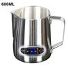 Temperature Sense Milk Frothing Pitcher Large Capacity Stainless Steel Food-grade Milk Latte Cup for Bakery