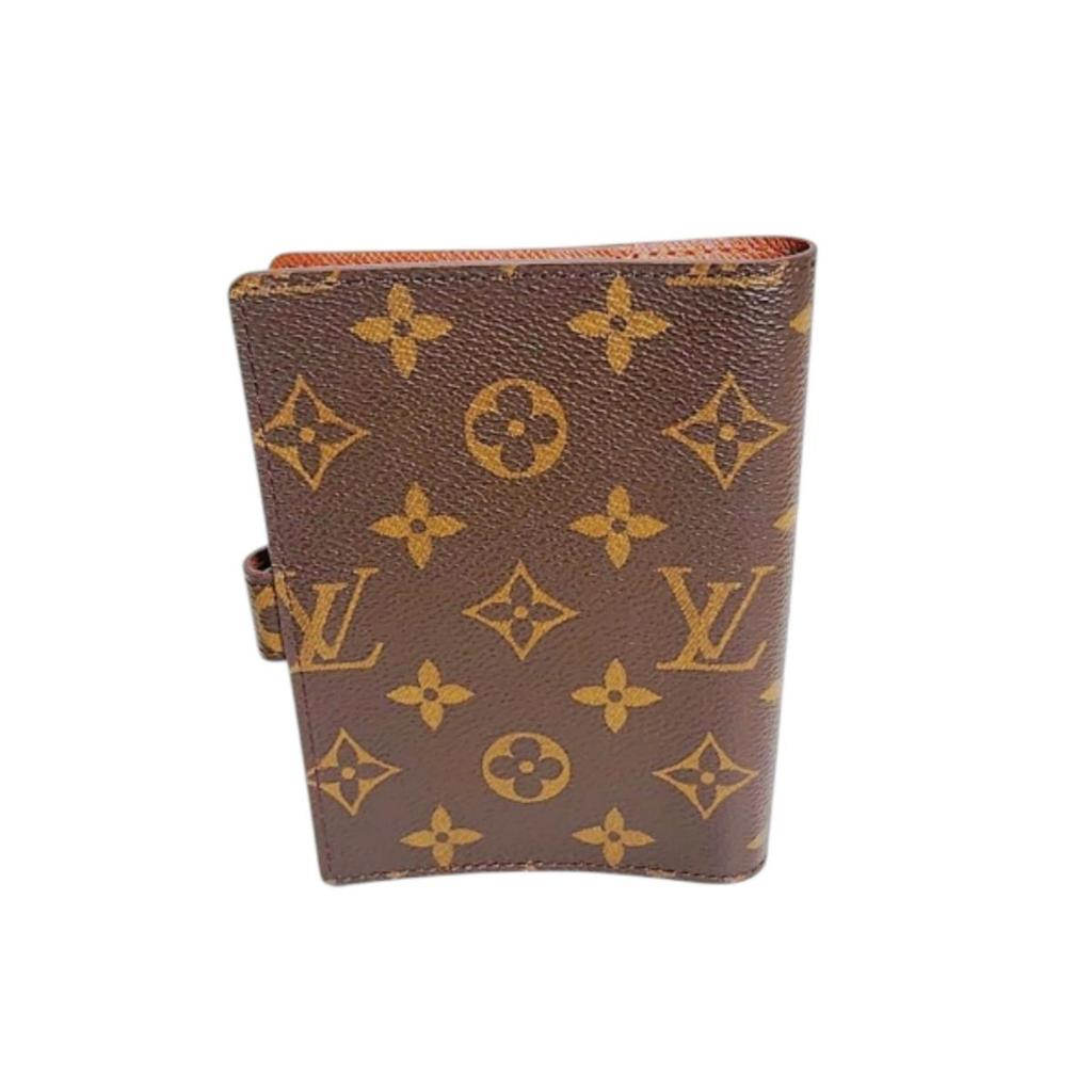 LOUIS VUITTON Monogram Agenda PM Notebook cover Monogram canvas Brown R20005 Used