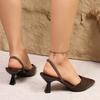 Women's Summer New Korean Fashion Baotou Overfoot High Heel Fashion Casual Roman Baotou Sandals