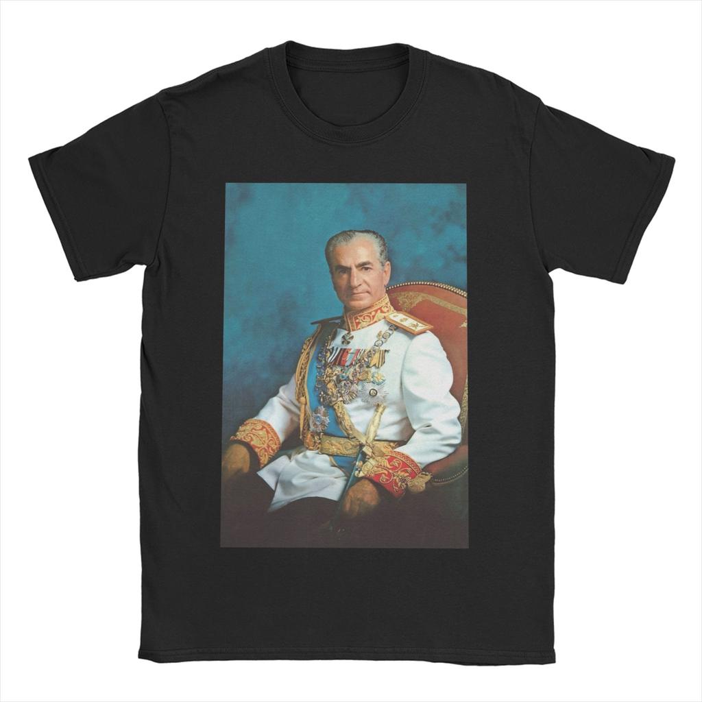 King Pahlavi T Shirts Unisex Unisexs Cotton Funny Tshirt Round Collar Tees Short Sleeve Clothes Party