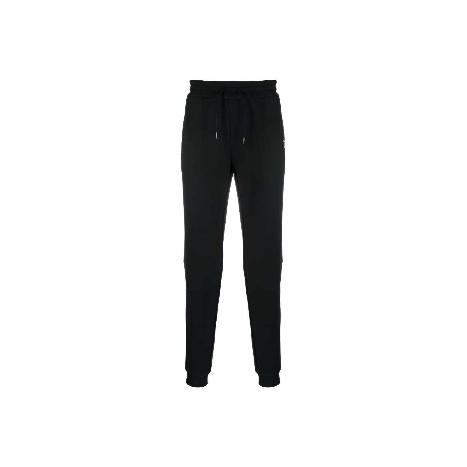 Emporio Armani EA7 FW23 Letter Print Drawstring Mid-Rise Cuffed Casual Pants Men bottoms Black 3DPP58-PJSHZ-1200 XS
