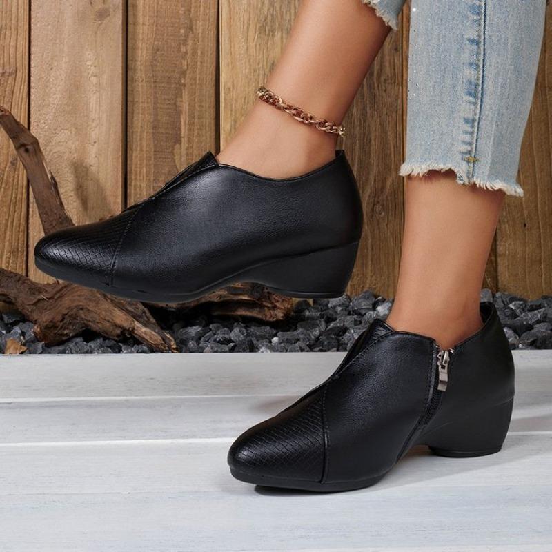 Single Shoe High-cut New Style Women's Pointed-toe Flat-bottom Soft-soled Casual Shoes