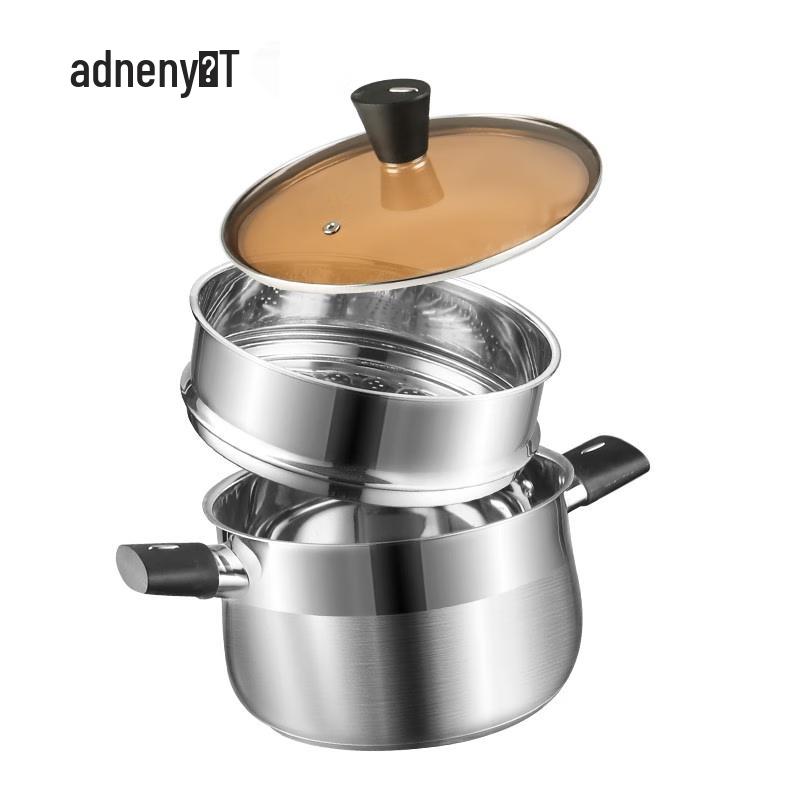 Adneny 2-Layer 22cm Stainless Steel Steamer Pot