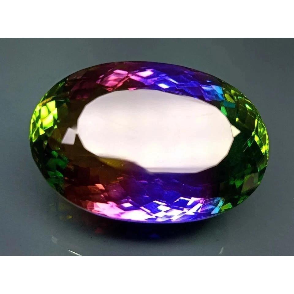 Fabulous Ametrine Bi-Color Natural Oval Cut 72+ Ct Loose Gemstone
