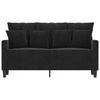 2 Seater Sofa Black 120 Cm Velvet