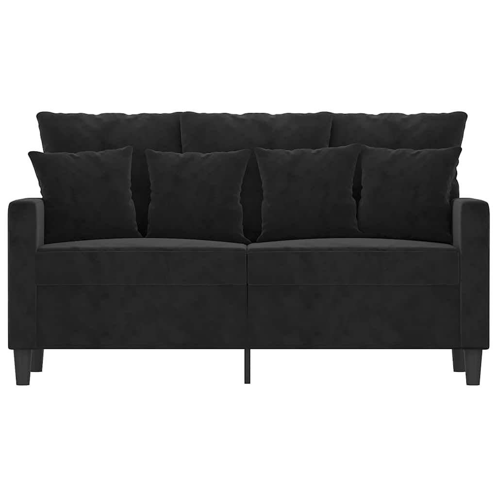 2 Seater Sofa Black 120 Cm Velvet