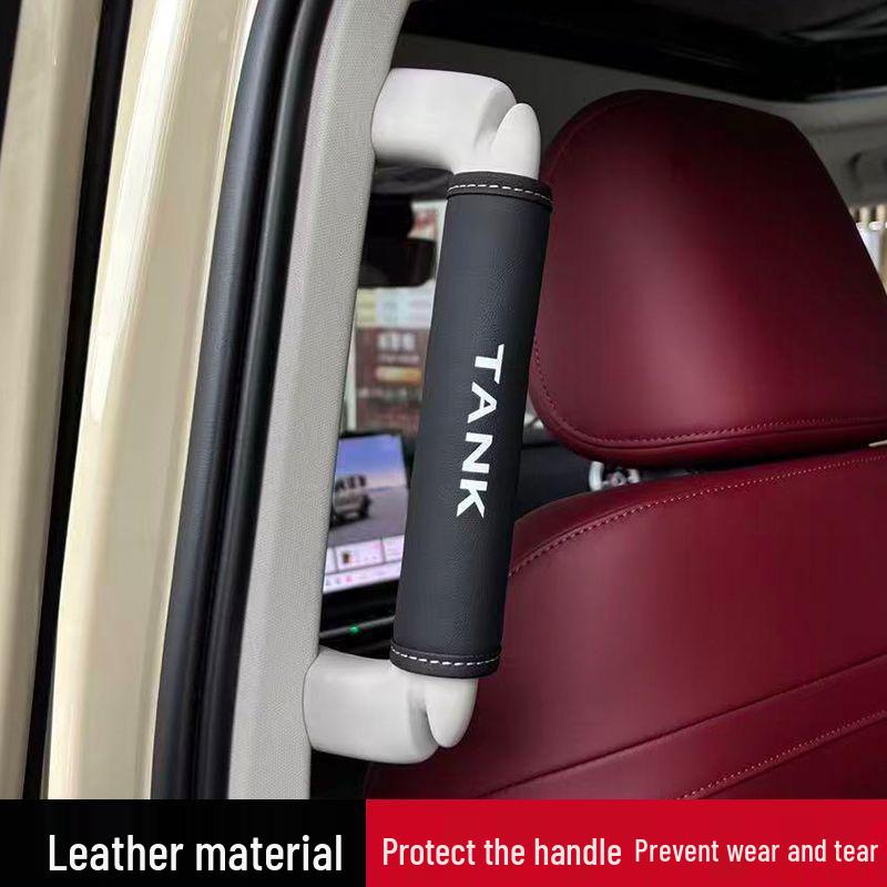 Tank 300/400/500 Leather Handle Protector and AB Pillar Cover for Passenger Seat Interior