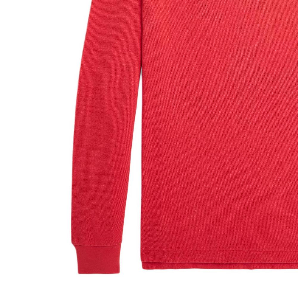 Polo Ralph Lauren Custom Slim Fit Cotton Pique Long Sleeve Polo Shirt Men Tops Red MNPOKNI16824140-600