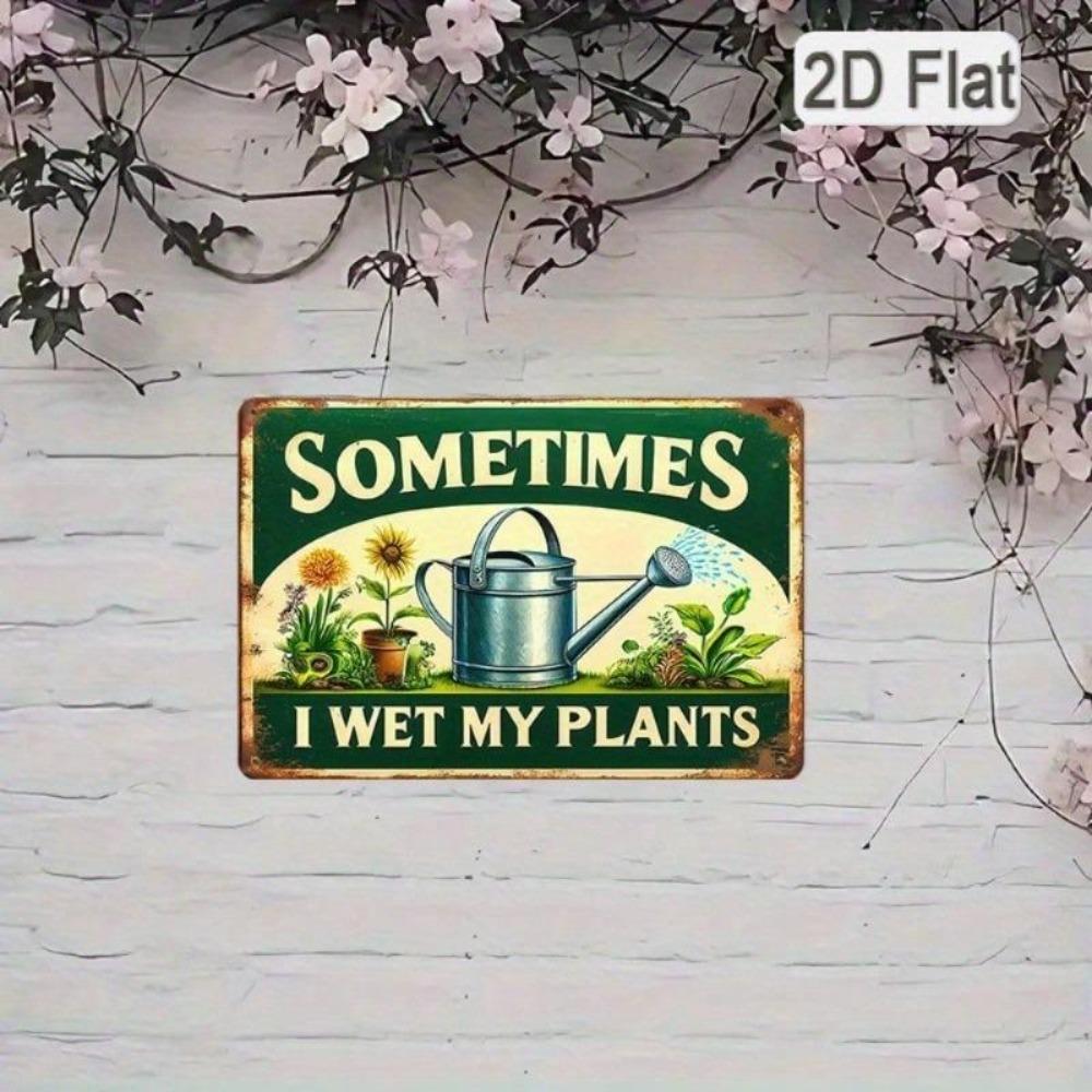 Vintage Metal Sign Garden Wall Decor Weather Resistant Yard Art Home