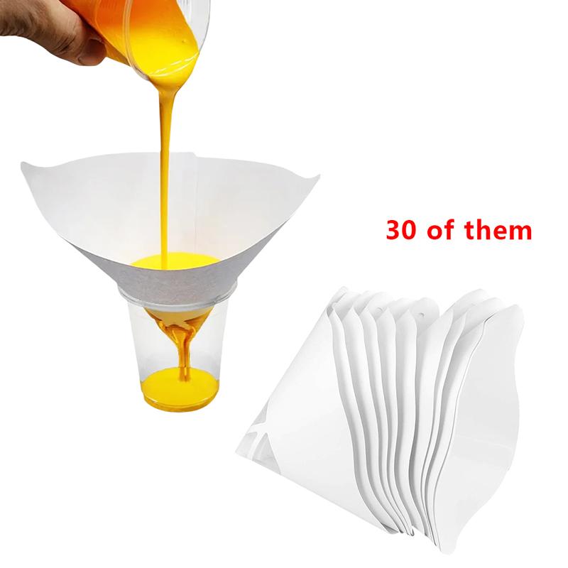 

30Pcs Lcd Sla Dlp Uv Resin Thicker Paper Filter Funnel 100 Mesh Disposable Po Curing 3D Printer Accessories Paper Filter 30PCS