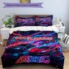 3PC Custom Name Street Legends Night Bedding Set Duvet Cover Closure Includes 1 Duvet Cover & 2 Pillowcases for Bedroom