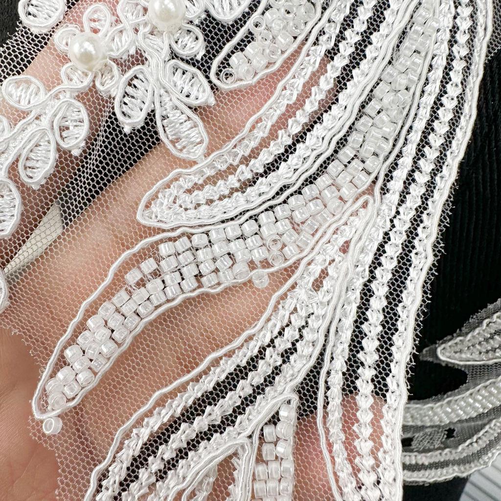 Lace Three-Dimensional Flower Bead Clothing To Flower Accessories, Handmade Diy Wedding Dress Decoration Fashion Accessories