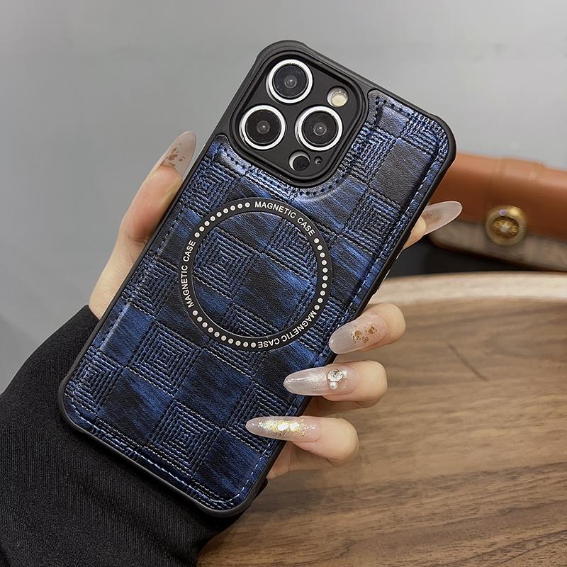 For Magsafe Magnetic Wireless Charging Retro Leather Shockproof Phone Case For iPhone 15 Pro Max 11 12 13 14 Pro Max Back Cover
