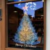 Christmas Decorative Glass Sticker Holiday Party Atmosphere Scene Layout Star Christmas Tree Window Sticker Electrostatic Window