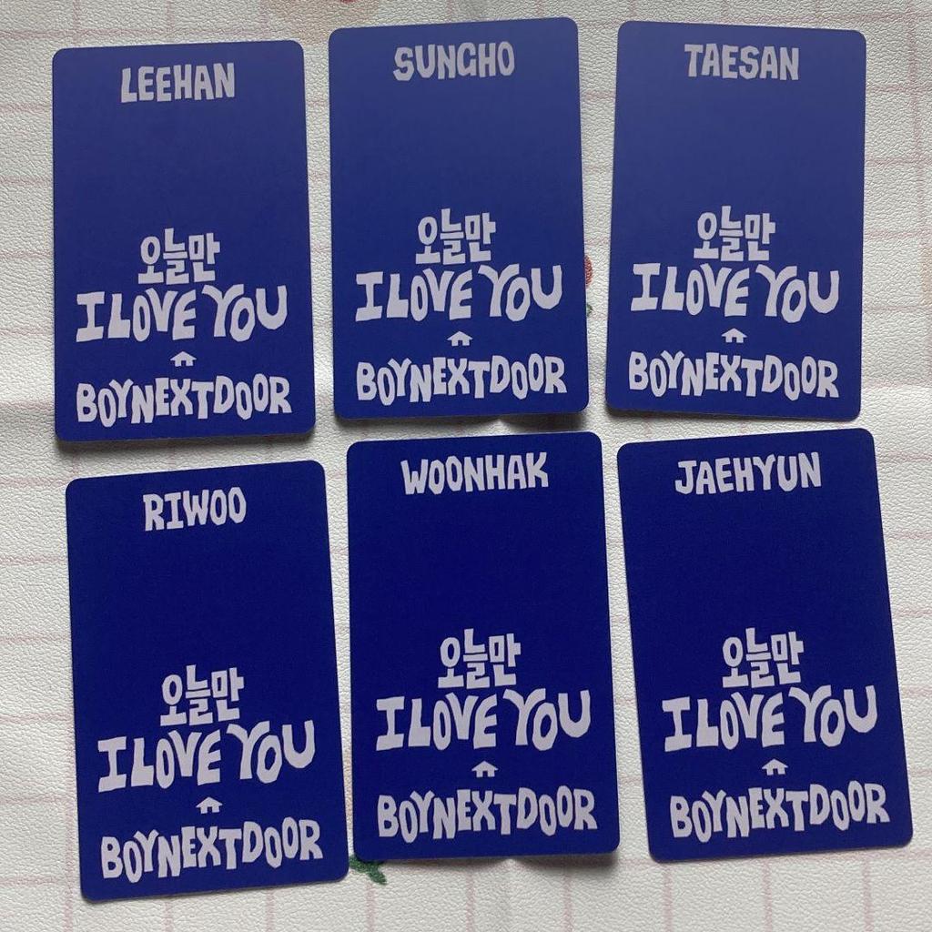 [USED] BOYNEXTDOOR Campaign LINE MUSIC Trading Cards (6 pieces)