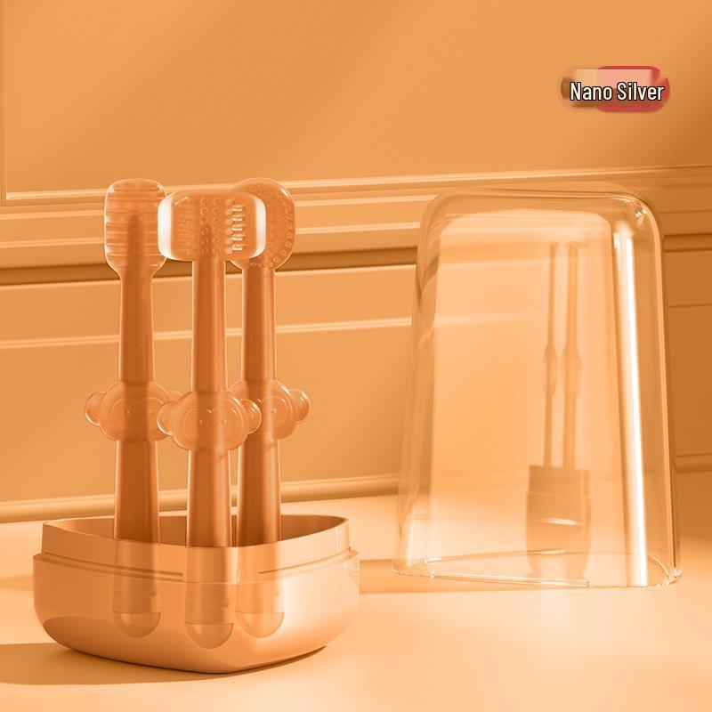 

Silicone Baby Toothbrush Set for Deciduous Teeth and Tongue Cleaning (0-1 Year) – 3 Pieces