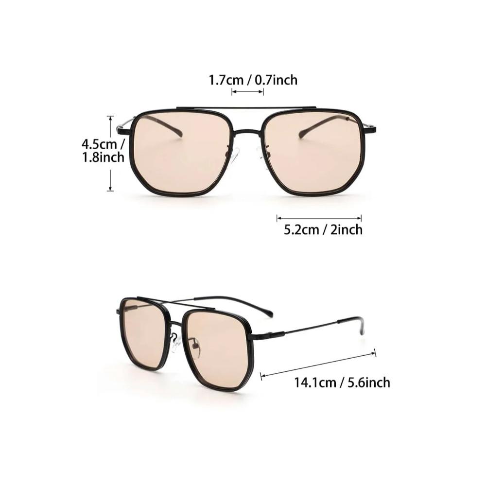 Unisex Classic Pilot Metal Frame Sunglasses Casual Eyewear for Beach Travel Daily Decoration Accessories Lentes  Mujer