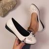 2025 NEW  Women's Flat Shoes Anti-slip and Fashionable Bow-decorated Ballet Flat Shoes Elegant Women's Single Shoes