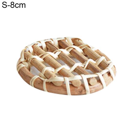 

Плетеный поднос для хранения из ротанга, подставка для журнального столика, реквизит для фотосъемки, домашний декор S