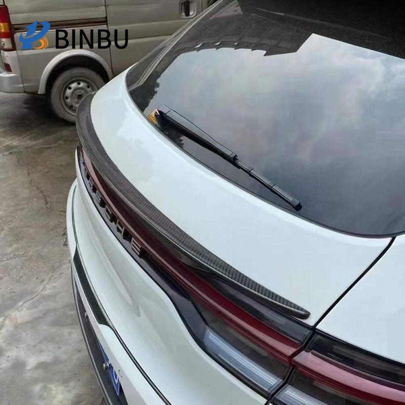Porsche Macan & Cayenne Carbon Fiber Rear Spoiler: No-Drill Diffuser Wing Modification