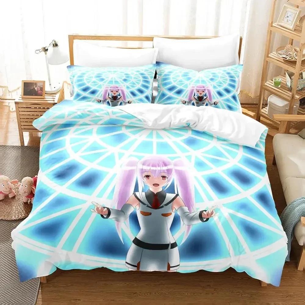 Lightweight Elegant 3D Print Anime Plastic Memories Isla Bed Size Boy Adult King Queen Quilt Comforter