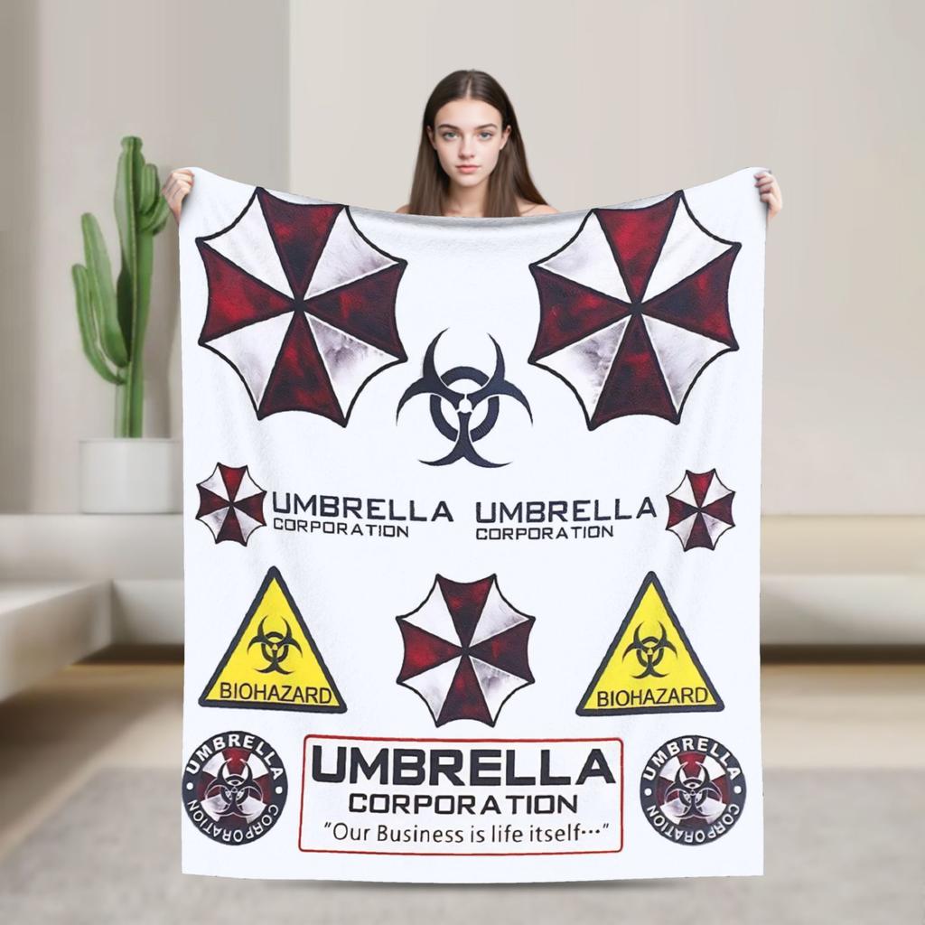 Resident Business Umbrella Corps Eviled Blankets Flannel Awesome Warm Throw Blankets for Bedspread Decoration